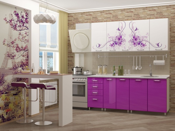 Кухонный Гарнитур Вдохновение Фотопечать МДФ 1,6 м.